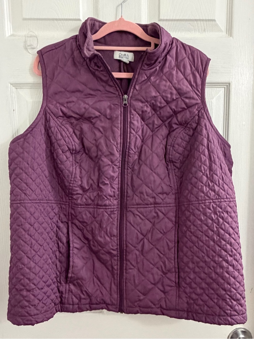 croft & barrow Quilted Plum Puffer Vest. Size 1X $10